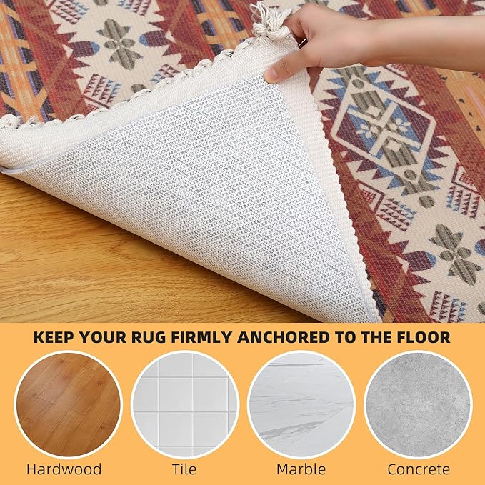 Non Slip Rug Pad, Natural Rubber Backing Rug Pads 1/4” Thick, Felt Rug Gripper Pad, Non Slip Under Carpet Mat, Under Rug Cushion for Hardwood Floors, Carpet Runners (5x7FT)