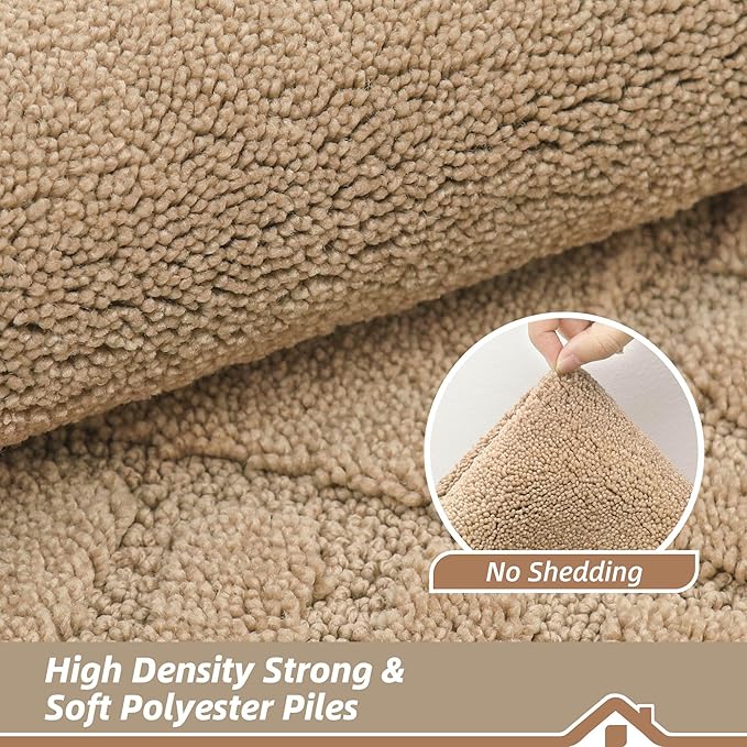 BEQHAUSE Door-Mat-Non-Slip Front Door Mat Washable Low-Profile Entrance Rugs for Front Door Entry Dirt Trapper Door Mats Absorbent Welcome Mats,20"x32",Taupe
