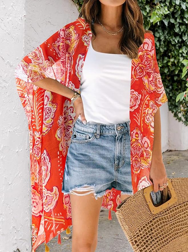 Moss Rose Women Summer Bikini Kimono Bathing Suit Cover Ups for Swimwear