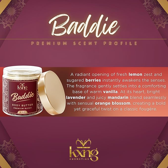 KXNG Luxurious Body Cream, Whipped Shea Butter Moisturizer, Nourishing Hydration for Soft, Glowing Skin, Unisex, Cruelty-Free