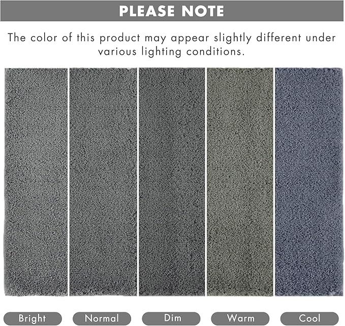 Madison Park Marshmallow Bathroom Rug Non Slip, Luxrurious Plush Bath Mat, Absorbent, Quick Dry, Spa Design Bath Room Décor, 20x24, Grey