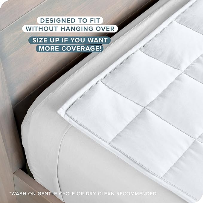 Bare Home Weighted Blanket King Size 30lb (80" x 87") for Adults - All-Natural 100% Cotton - Premium Heavy Blanket Nontoxic Glass Beads (White, 80"x87")
