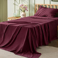 Bedsure Twin XL Sheet Sets Dorm Bedding - 3 Pieces Soft Extra Long Twin Sheets, Hotel Luxury, Easy Care Microfiber for Women, Men, Red