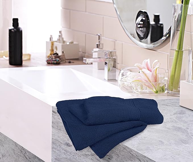 Utopia Towels [6 Pack Premium Hand Towels Set, (16 x 28 inches) 100% Ring Spun Cotton, Ultra Soft and Highly Absorbent 600GSM Towels for Bathroom, Gym, Shower, Hotel, and Spa (Navy Blue)