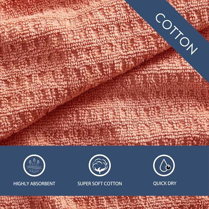 Tommy Bahama - Bath Towels, Soft & Highly Absorbent Bathroom Essentials, Oeko-Tex Certified (Northern Pacific Orange, 6-Piece)