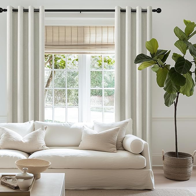 ChrisDowa Custom 100% Blackout Grommets Curtains for Bedroom and Living Room Thermal Insulated Room Darkening Curtains 1 Panel (Custom Size and Color)