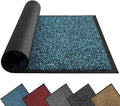 Mibao Front Door Mat, Dirt Trapper Welcome Mat for Outdoor Indoor, Non-Slip Waterproof Doormat, Durable Machine Washable Low Profile Entry Rug for Back Door Outside Patio Porch, 72" x 24", Blue
