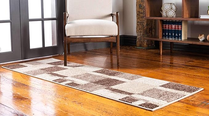 Unique Loom Autumn Collection Area Rug - Providence (2' x 6' 1" Runner, Light Brown/ Beige)