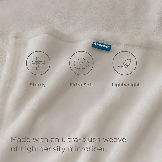 Bedsure GentleSoft Fleece Bed Blankets Full Size Linen - Soft Lightweight Plush Fuzzy Cozy Luxury Blanket Microfiber, 84x90 inches