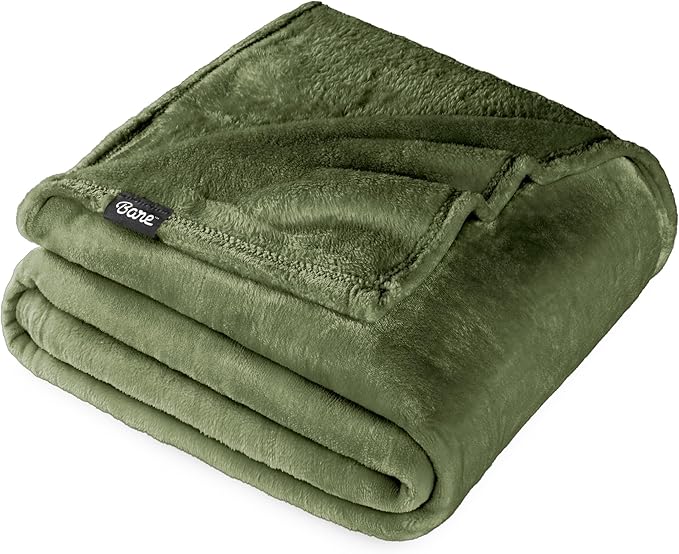 Bare Home Fleece Blanket - Twin/Twin Extra Long - Ultra-Soft Lightweight for Bed, Sofa, and Couch - Luxury Microplush - Cozy Warm Blanket (Twin/Twin XL, Cypress)