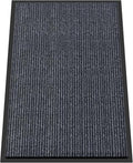 Kuyal Front Door Mat, 2'x3' Indoor Outdoor Entrance Mats, Commercial Floor Inside Outside Entrance, Heavy Duty Durable Welcome Mat, Rubber Backing Non Slip Outdoor Mats for Entryway,Dark Gray