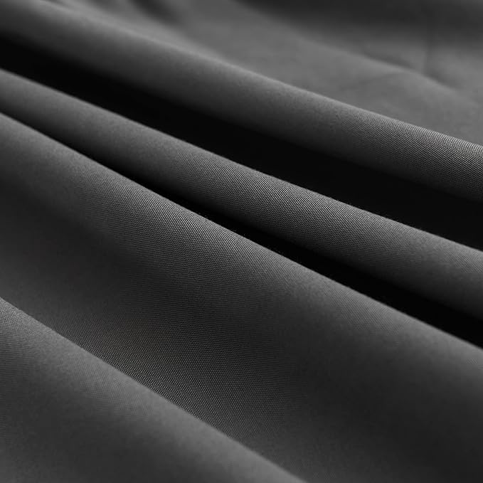 Black Bed Skirt Queen Size Ruffled Bed Skirt with Split Corners, Queen Bed Skirt 18 Inch Drop, TSUTOMI Queen Size Bed Skirt Black for Ruffled Bed Skirt with Split Corners, Bed Skirt Queen Size