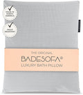 BADESOFA® Luxury Bathtub Pillow L - Large Bath Pillow for Therapeutic Neck and Back Support Quick-Drying - Washable Full Body Bath Tub Cushion - Luxury Spa Cushion in Grey