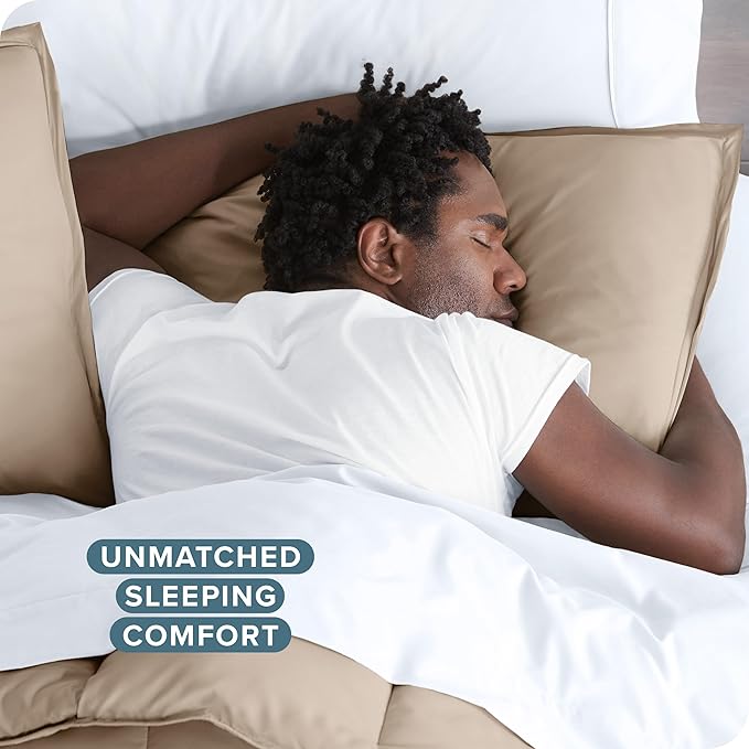 Bare Home Bedding Duvet Cover Queen Size - Premium 1800 Super Soft Collection - Lightweight, Cooling - Soft Breathable Bedding Duvet Cover (Queen, Pebble)