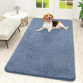 OLANLY Dog Door Mat for Muddy Paws 59x32, Absorbs Moisture and Dirt, Absorbent Non-Slip Washable Doormat, Quick Dry Chenille Mud Mat for Dogs, Entry Indoor Entryway Carpet for Inside Floor, Airy Blue
