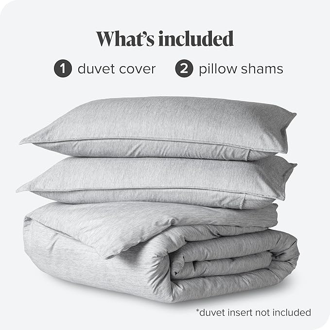 Bare Home Bedding Duvet Cover King Size - Premium 1800 Super Soft Collection - Lightweight, Cooling - Soft Breathable Bedding Duvet Cover (King, Heathered Pewter)