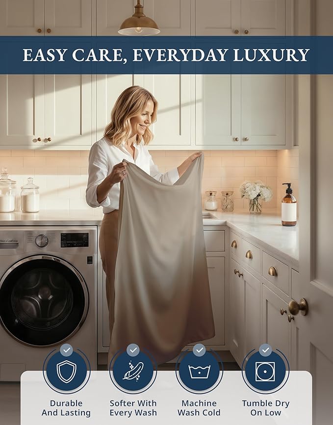 LANE LINEN 100% Egyptian Cotton Split King Sheets for Adjustable Beds - 1000 Thread Count, Soft & Comfy Sateen Weave for Silky Finish, Cool Breathable Eco Friendly Sustainably Produced Bedding- Taupe