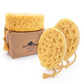 myHomeBody Bath Sponge, Foam Loofah, Body Scrubber for Bathing, Exfoliating Shower Pouf for Shower - Large Size, Lots of Lather, Oval, 3 Pack