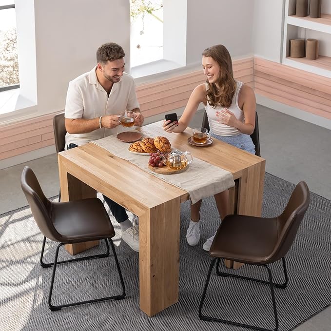 Transformer Table - Solid Wood Extendable Dining Table, Seats 2-12, Extendable Dining Room Table, Space-Saving Furniture, Expandable Dining Furniture, Natural (Table Only)