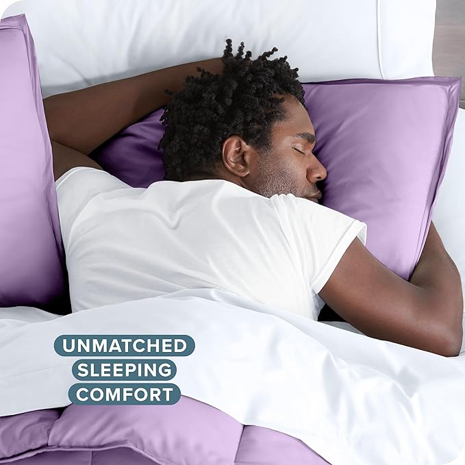 Bare Home Bedding Duvet Cover King Size - Premium 1800 Super Soft Collection - Lightweight, Cooling - Soft Breathable Bedding Duvet Cover (King, Lavender)