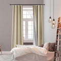 3-in-1 Layers Soundproof Fully Blackout Curtains 72 inch, Noise Canceling Thermal Insulated Back Tab Drapes for Living Room Kids Bedroom, with Hooks, Beige 50x72 Inch 1 Panel