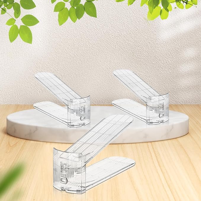 Shoe Slots Organizer for Closet,30 Pack Shoe Stacker Shoes Rack Organizer for Closet Space Saver Storage Shoe Holder Organization(Transparent)