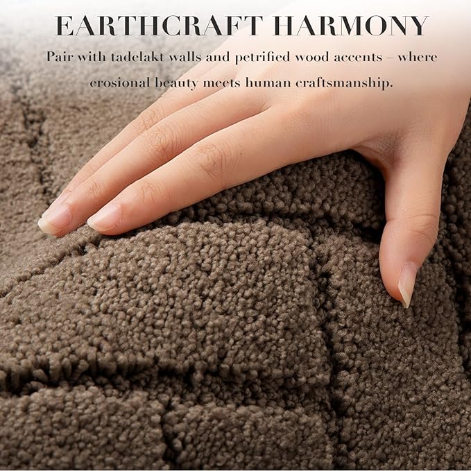 hicorfe Indoor Doormat,Front Back Door Mat Rubber Backing Non Slip Door Mats 24"x59" Absorbent Resist Dirt Entrance Doormat Inside Floor Mats for Entryway Washable Low-Profile(Camel)