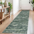 2x8 Modern Abstract Runner Rug for Hallways, Dark Green Super Soft Hallway Decor Kitchen Rugs with Non-Slip, Non-Shedding Washable Rug for Entryway Bedroom Indoor