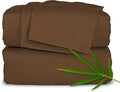 Pure Bamboo King Sheets, Genuine 100% Organic Viscose Derived from Bamboo Bed Sheet Set, Luxuriously Soft & Cooling, Double Stitching, 2 Year Quality Promise (King, Coconut Husk)