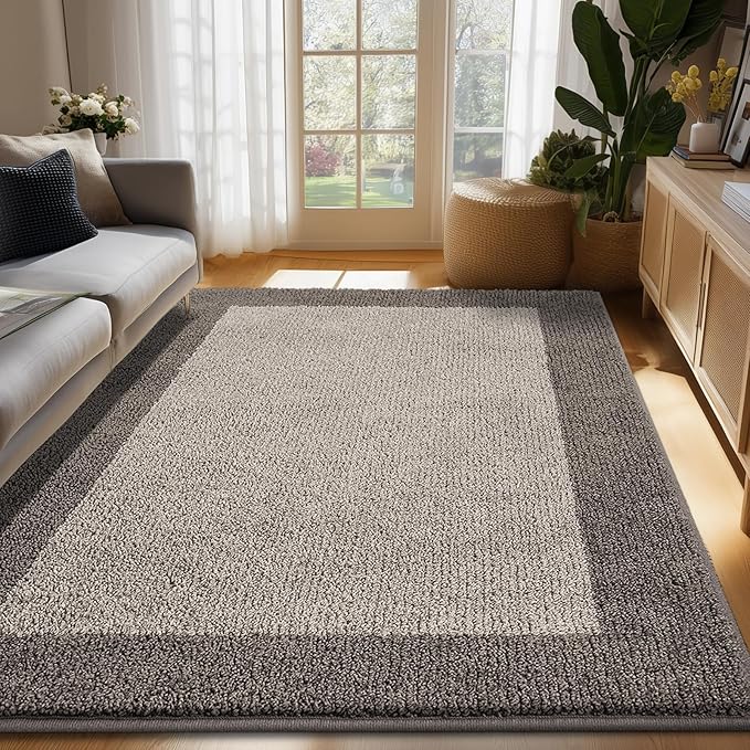 Washable Area Rug 48" x 72", Non Slip Kitchen Rug for Floor, Absorbent Entrance Runner Rug for Bedroom, Living Room, (Roll Packing)