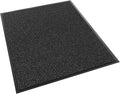 Front Door Mat, 60" x 48" Heavy Duty Indoor Outdoor Doormat, Non-Slip Welcome Mats for Entryway, Rubber Backing Low Profile Commercial Door Mats, Black Stripe