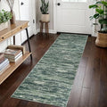 2x7 Modern Abstract Runner Rug for Hallways, Dark Green Super Soft Hallway Decor Kitchen Rugs with Non-Slip, Non-Shedding Washable Rug for Hallways Entryway Bedroom Indoor