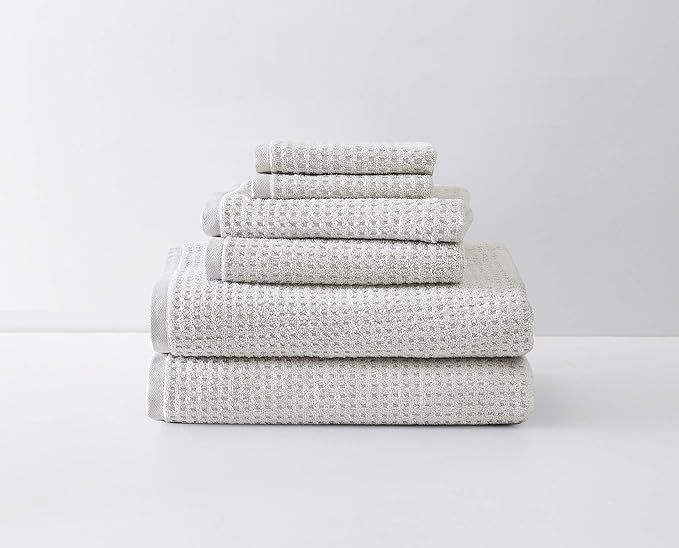 Tommy Bahama - Bath Towels, 100% Soft & Absorbent Yarn-Dyed Cotton, Low Linting & Fade Resistant, Medium Weight Bathroom Towels (Northern Pacific Brown, 6 Piece)
