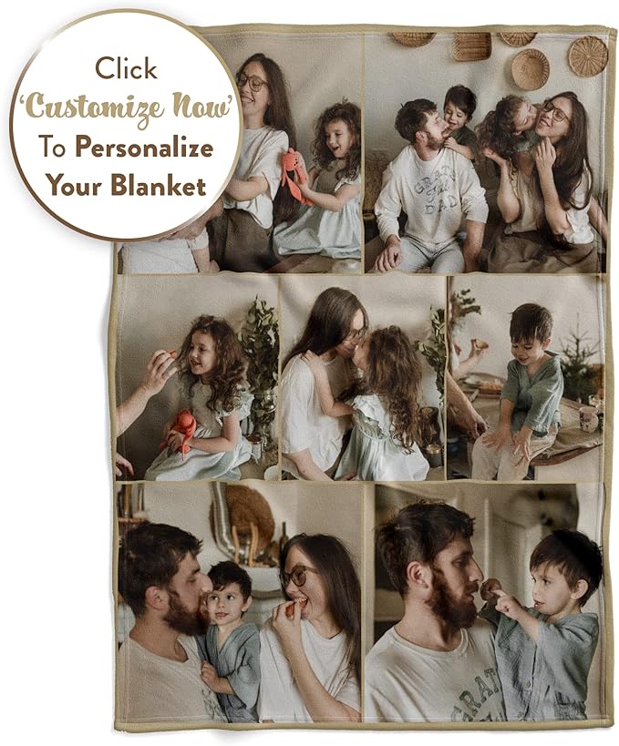 Ships Next Day, Custom Blanket with Picture - Printed in USA, Personalized Photo Blanket (Sherpa – 60x80)