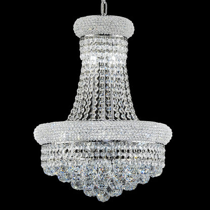 10 - Light Unique Empire Crystal Chandelier for Dining Room Foyer Entryway Living Room Bedroom Chrome Finish