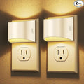 DORESshop LED Night Light[2 Pack], Night Lights Plug into Wall, 3 Level Brightness Adjustable Plug in Night Light, Dusk to Dawn Sensor Nightlights for Adults,Bedroom,Bathroom,Hallway,3000K White Cover