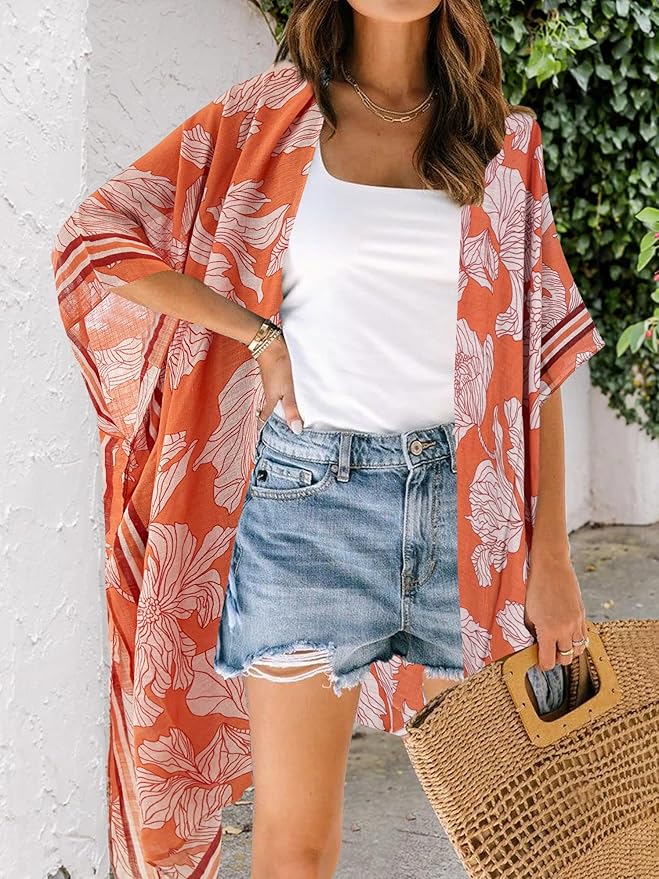 Moss Rose Women Summer Bikini Kimono Bathing Suit Cover Ups for Swimwear