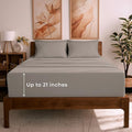 Mellanni Queen Sheet Set - 6-Piece Iconic Collection Bedding, (Including 4 Pillowcases), 21-Inch Extra Deep Pocket, Easy Care, Ultra Soft, Cooling Sheets, Brushed Microfiber - Tan