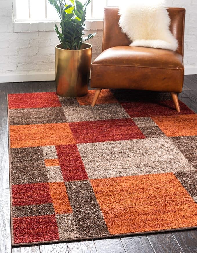 Unique Loom Autumn Collection Area Rug - Providence (2' x 3' 1" Rectangle, Multi/ Beige)