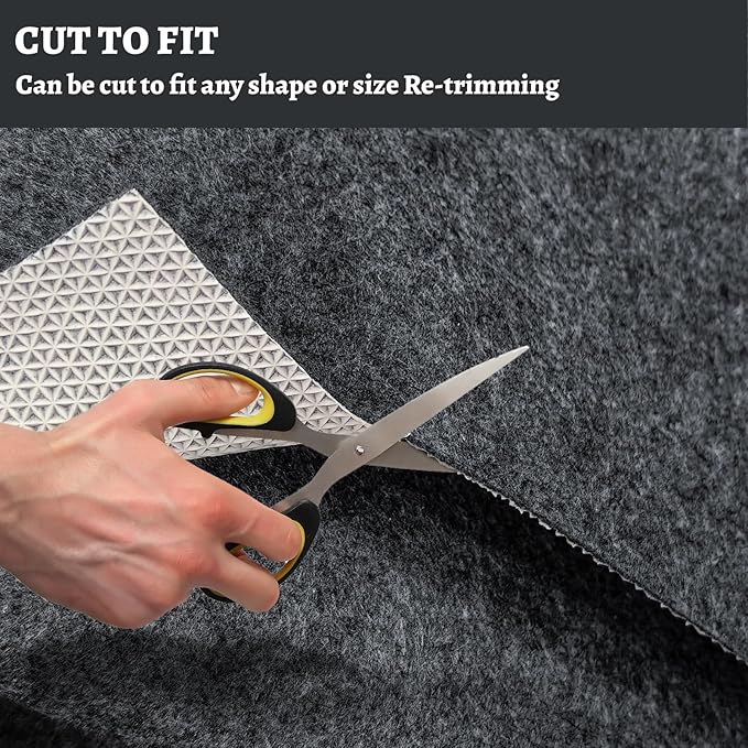 100% Waterproof Rug pad, 2x3 ft Area Rug Non-Slip Rug Pads, 1/4" Thick Carpet Pads for All Floors and finishes, Felt pad for Hardwood Floors, Keep Carpets in Place Soft and Secure