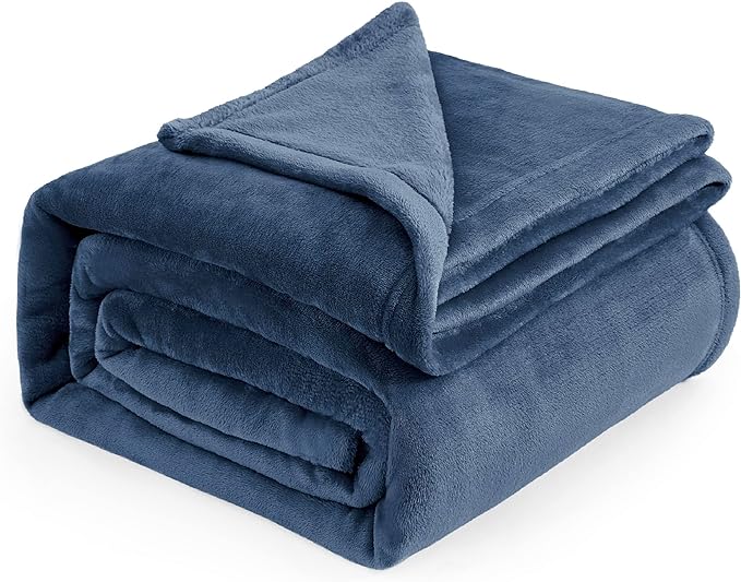 Bedsure GentleSoft Fleece Bed Blankets Full Size Mineral Blue - Soft Lightweight Plush Fuzzy Cozy Luxury Blanket Microfiber, 84x90 inches