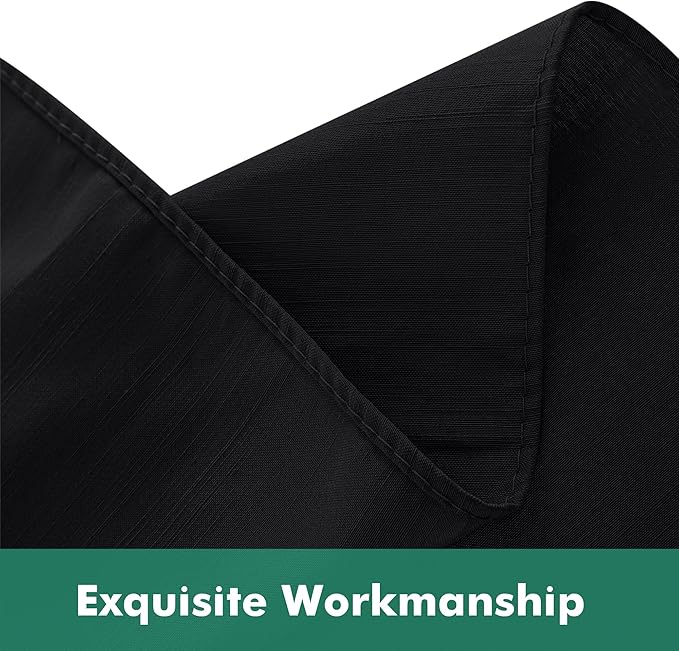 Biscaynebay Wrap Around Bed Skirts with Split Corners for Full Beds 14" Drop, Black Elastic Dust Ruffles Adjustable Easy Fit Wrinkle & Fade Resistant Silky Luxurious Fabric Machine Washable