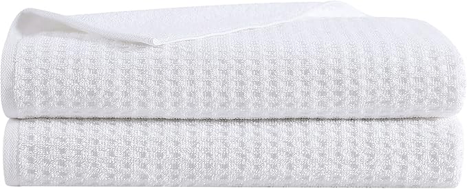 Tommy Bahama - Bath Towels, Highly Absorbent & Soft Bathroom Essentials, Low Linting & Fade Resistant, Oeko-Tex Certified (Northern Pacific White, 2 Piece)