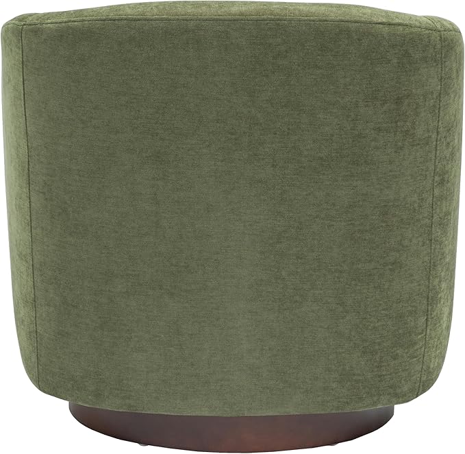 MINCETA Accent Chair,Modern Swivel Chairs for Living Room and Bedroom Reading with Wood Base,Fabric in Green
