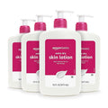 Amazon Basics Body Lotion for Extra-Dry Skin with Vitamins B5 & E, Clean Scent, 16 fl oz, Pack of 4 (Previously Solimo)