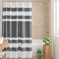 Madison Park Shower Curtain Spa Waffle Weave Wide Shower Curtain for Bathroom 3M Scotchgard Moisture Management, Spa Quality Modern Shower Curtains for Bathroom, Extra Width: 108"x72" Charcoal
