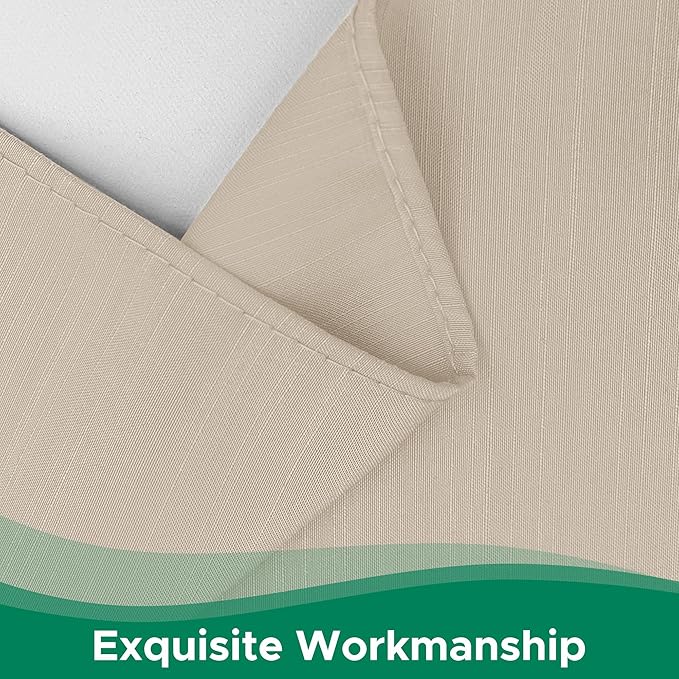 Biscaynebay Wrap Around Bed Skirts for King & Cal King Beds 11" Short Drop, Light Camel Adjustable Elastic Dust Ruffles Easy Fit Wrinkle Resistant Silky Luxurious Fabric Machine Washable