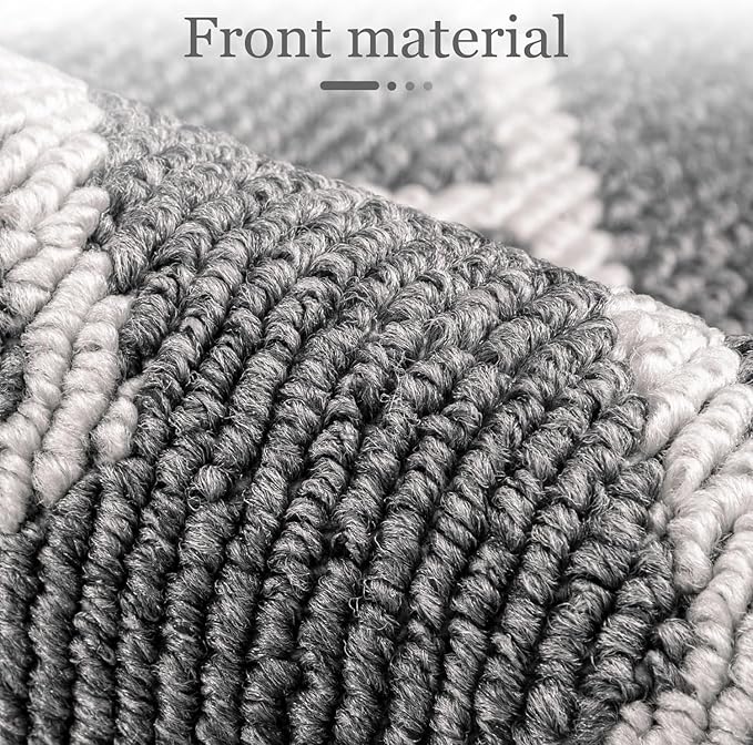 hicorfe Indoor Doormat,Front Back Door Mat Rubber Backing Non Slip Door Mats 20"x31.5" Absorbent Resist Dirt Entrance Doormat Inside Floor Mats for Entryway Washable Low-Profile(Silver Grey)