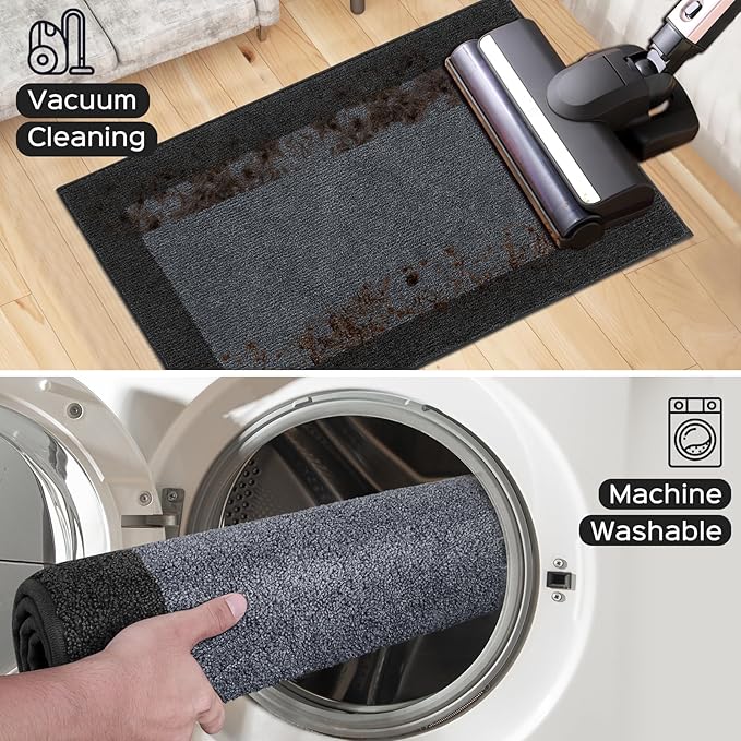 Machine Washable Kitchen Rug 24" x 36", Non Slip Kitchen Mat for Floor, Absorbent Entrance Throw Rug for Bedroom, Hallway, Bathroom, Door