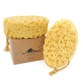 myHomeBody Bath Sponge, Foam Loofah, Body Scrubber for Bathing, Exfoliating Shower Pouf for Shower – Large Size, Lots of Lather, Oval, 2 Pack